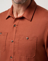 Cloud Flannel Button-Up