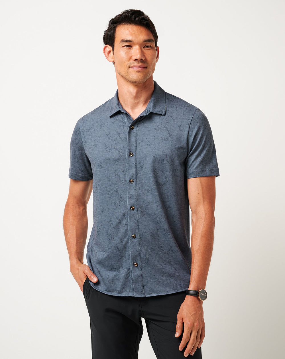 Knit Featherweight Tides Button-Up