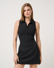 Moveknit Rib Zip Polo