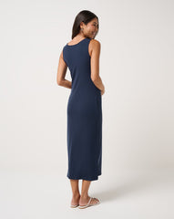 Cloud Rib Button Tank Dress