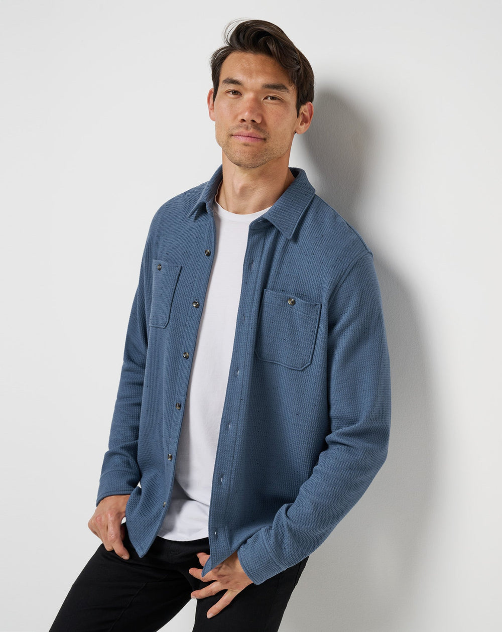 Cloud Waffle Shirt Jacket