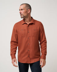 Cloud Flannel Button-Up