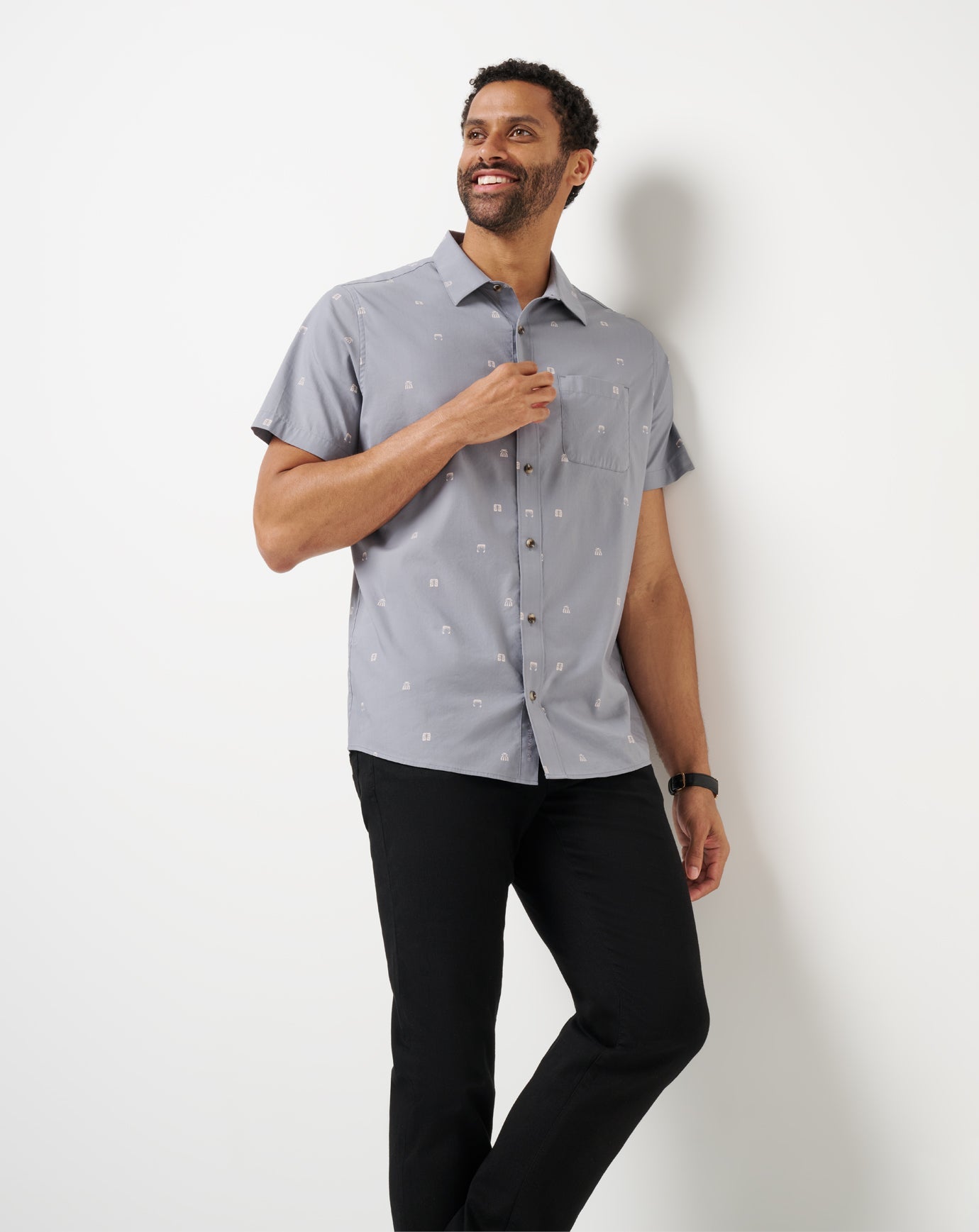 French Riviera Button-Up