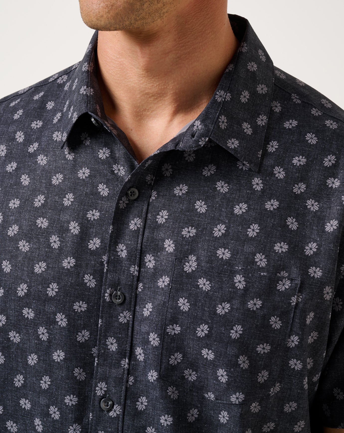 Techwoven Grey Wind Button-Up