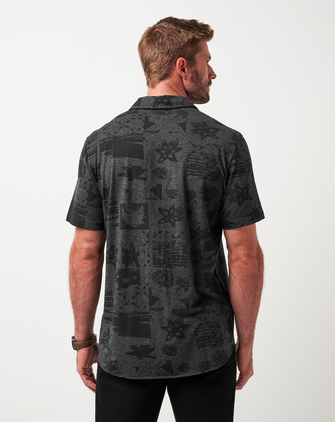 Knit Gravitation Button-Up