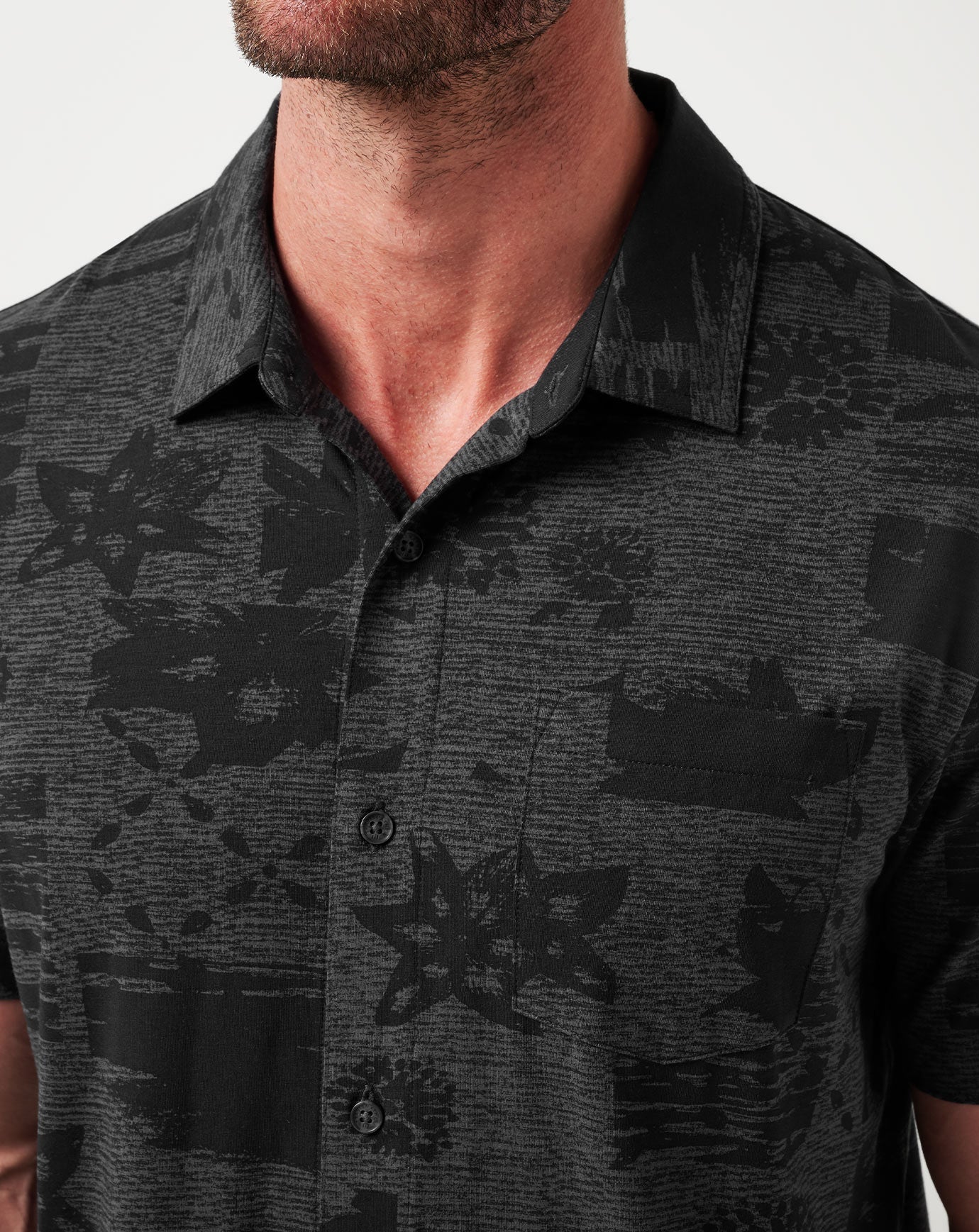 Knit Gravitation Button-Up