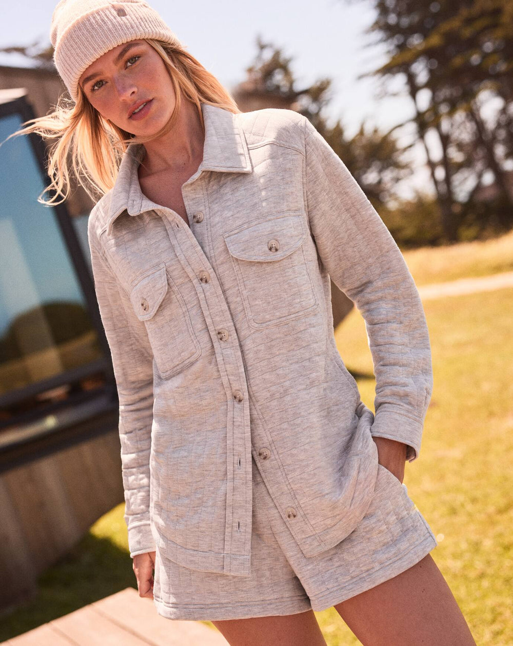 Cloud Coastal Quilted Shacket