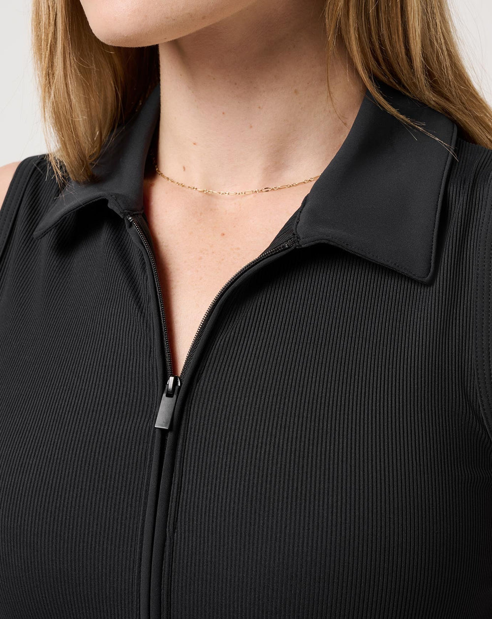 Moveknit Rib Zip Polo