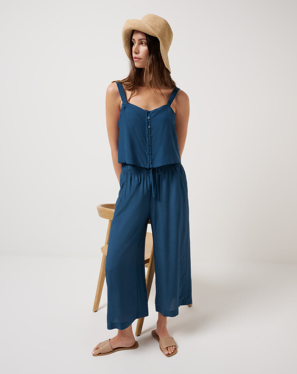 Savanna Cropped Wide Leg Pant