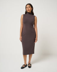 Cloud Rib Mock Neck Dress